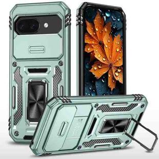 For Google Pixel 9a Armor PC + TPU Camera Shield Phone Case(Alpine Green)
