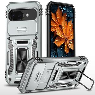 For Google Pixel 9a Armor PC + TPU Camera Shield Phone Case(Grey)