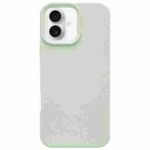 For iPhone 16 Plus Dopamine Simple Imitation Liquid Silicone Phone Case(Milk Green)