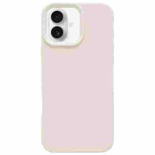 For iPhone 16 Dopamine Simple Imitation Liquid Silicone Phone Case(Cheese White)
