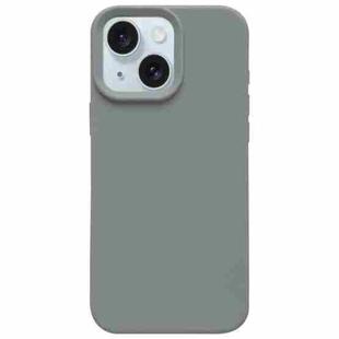 For iPhone 15 Dopamine Simple Imitation Liquid Silicone Phone Case(Starry Grey)