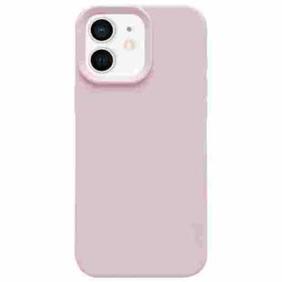 For iPhone 12 Dopamine Simple Imitation Liquid Silicone Phone Case(Sakura Powder)