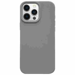 For iPhone 12 Pro Max Dopamine Simple Imitation Liquid Silicone Phone Case(Starry Grey)