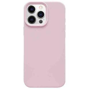 For iPhone 12 Pro Max Dopamine Simple Imitation Liquid Silicone Phone Case(Sakura Powder)
