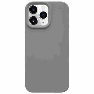 For iPhone 11 Pro Max Dopamine Simple Imitation Liquid Silicone Phone Case(Starry Grey)