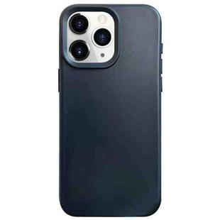 For iPhone 11 Pro Max Dopamine Simple Imitation Liquid Silicone Phone Case(Black)
