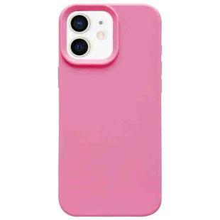 For iPhone 11 Dopamine Simple Imitation Liquid Silicone Phone Case(Rose Pink)