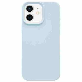 For iPhone 11 Dopamine Simple Imitation Liquid Silicone Phone Case(Cream Blue)
