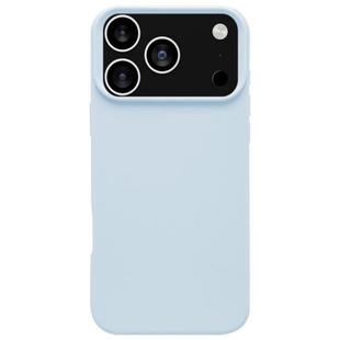 For iPhone 17 Pro Max Dopamine Simple Imitation Liquid Silicone Phone Case(Cream Blue)