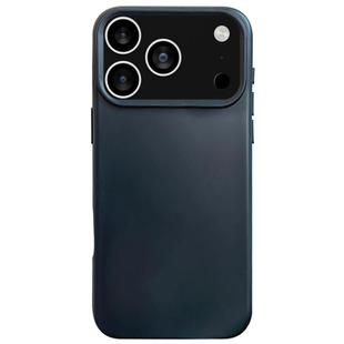 For iPhone 17 Pro Max Dopamine Simple Imitation Liquid Silicone Phone Case(Black)