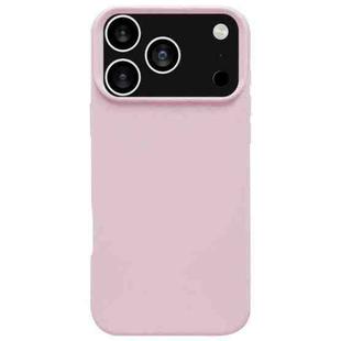 For iPhone 17 Pro Dopamine Simple Imitation Liquid Silicone Phone Case(Sakura Powder)