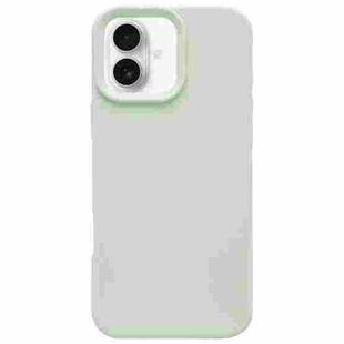For iPhone 17 Dopamine Simple Imitation Liquid Silicone Phone Case(Milk Green)