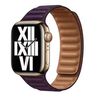 For Apple Watch Ultra 49mm&Watch Ultra 2 49mm / Series 9&8&7 45mm / SE 3&SE 2&6&SE&5&4 44mm / 3&2&1 42mm Leather Watch Band (Crimson Cherry)