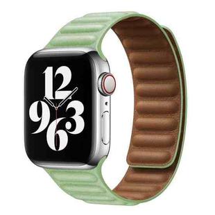 For Apple Watch Ultra 49mm&Watch Ultra 2 49mm / Series 9&8&7 45mm / SE 3&SE 2&6&SE&5&4 44mm / 3&2&1 42mm Leather Watch Band (Green)