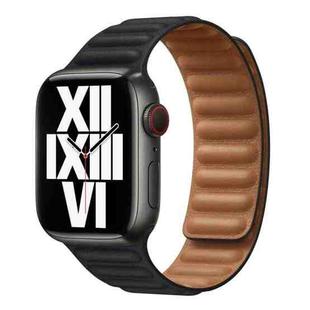 For Apple Watch Series 9&8&7 41mm / SE 3&SE 2&6&SE&5&4 40mm / 3&2&1 38mm Leather Watch Band (Midnight)