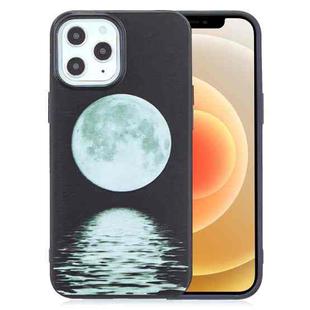 For iPhone 12 mini Painted Pattern Soft TPU Case(Moon)