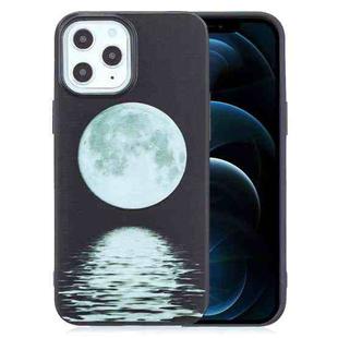 For iPhone 12 Pro Max Painted Pattern Soft TPU Case(Moon)