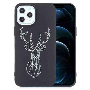 For iPhone 12 Pro Max Painted Pattern Soft TPU Case(Elk)