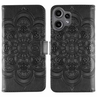 For Nothing CMF Phone 2 Pro Sun Mandala Embossing Pattern Phone Leather Case(Black)
