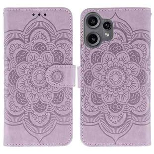 For Nothing CMF Phone 2 Pro Sun Mandala Embossing Pattern Phone Leather Case(Purple)