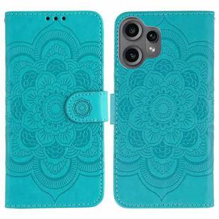 For Nothing CMF Phone 2 Pro Sun Mandala Embossing Pattern Phone Leather Case(Blue)