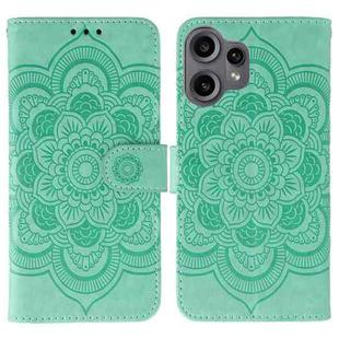 For Nothing CMF Phone 2 Pro Sun Mandala Embossing Pattern Phone Leather Case(Green)