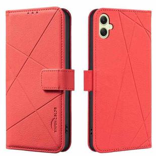 For Samsung Galaxy A05 Geometric Pattern RFID Leather Phone Case(Red)