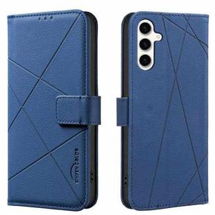 For Samsung Galaxy A24 4G Geometric Pattern RFID Leather Phone Case(Blue)
