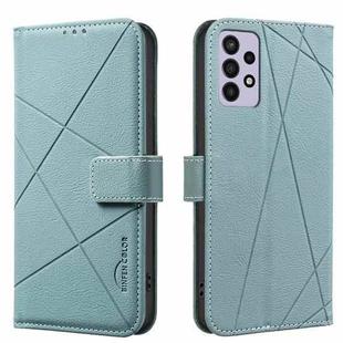 For Samsung Galaxy A32 4G Geometric Pattern RFID Leather Phone Case(Green)
