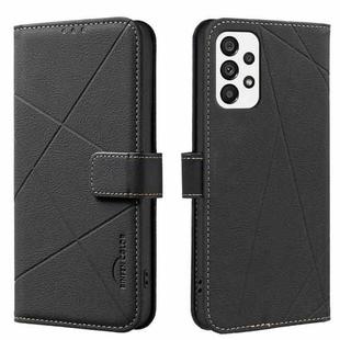 For Samsung Galaxy A53 Geometric Pattern RFID Leather Phone Case(Black)