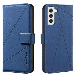 For Samsung Galaxy S21 5G Geometric Pattern RFID Leather Phone Case(Blue)