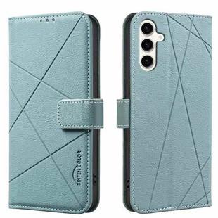 For Samsung Galaxy S23+ 5G Geometric Pattern RFID Leather Phone Case(Green)
