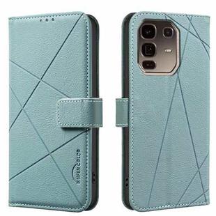 For Infinix Note 50 Pro+ 5G Geometric Pattern RFID Leather Phone Case(Green)