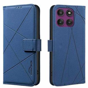 For Motorola Edge 60 Pro Geometric Pattern RFID Leather Phone Case(Blue)