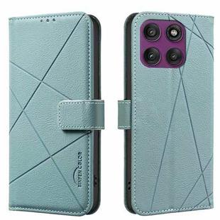For Motorola Edge 60 Pro Geometric Pattern RFID Leather Phone Case(Green)