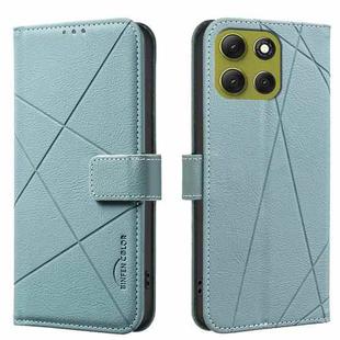 For Motorola Moto G86 5G Geometric Pattern RFID Leather Phone Case(Green)