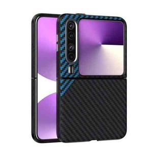 For Huawei Pura X ABEEL C Carbon Fiber Series 6D Micro Relief MagSafe Phone Case(Black Blue)