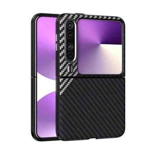 For Huawei Pura X ABEEL C Carbon Fiber Series 6D Micro Relief MagSafe Phone Case(Black Grey)