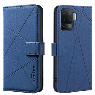 For OPPO A94 4G / Reno5 F / F19 Rro Geometric Pattern RFID Leather Phone Case(Blue)