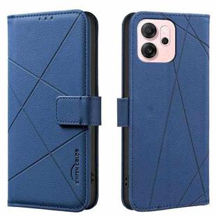 For OPPO Reno14 F 5G Geometric Pattern RFID Leather Phone Case(Blue)