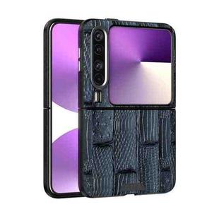 For Huawei Pura X ABEEL Beast Pattern 6D Micro-Embossed MagSafe Genuine Leather Phone Case(Blue)