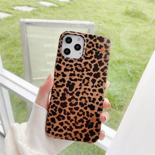 For iPhone 12 mini Leopard Pattern Non-full Coverage TPU Protective Case(Brown)