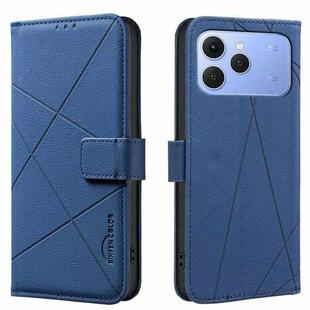 For Tecno Spark 40 4G Geometric Pattern RFID Leather Phone Case(Blue)
