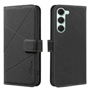 For Tecno Spark 40 Pro 4G Geometric Pattern RFID Leather Phone Case(Black)