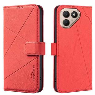 For Tecno Pova 7 Ultra 5G Geometric Pattern RFID Leather Phone Case(Red)