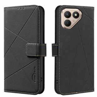 For Tecno Pova 7 Pro 5G Geometric Pattern RFID Leather Phone Case(Black)