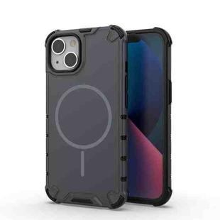 For iPhone 13 Grating Solid Color MagSafe Magnetic Phone Case(Dark Grey)