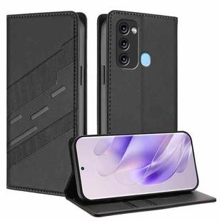 For itel S17 / P38 / Vision 3 Embossed Multi-functional Wallet Retro Leather Phone Case(Black)