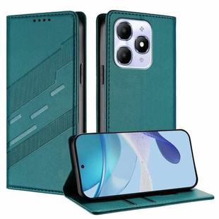 For itel A90 Embossed Multi-functional Wallet Retro Leather Phone Case(Dark Green)