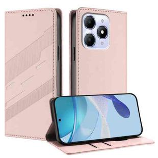 For itel A90 Embossed Multi-functional Wallet Retro Leather Phone Case(Pink)
